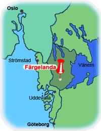 Map of Färgelanda